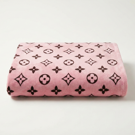 Velvet Rose Monogram Blanket