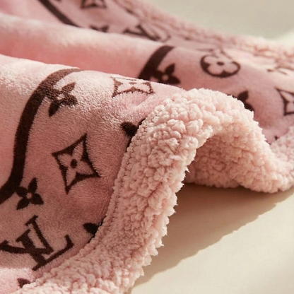 Rose Monogram Plush Blanket