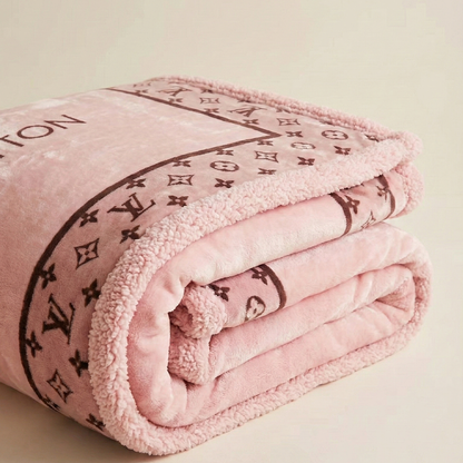 Rose Monogram Plush Blanket